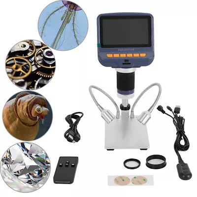 Buy 1080P Digital Microscope Video Magnification Coin Camera USB 8-LED LCD Monitor  • 81$
