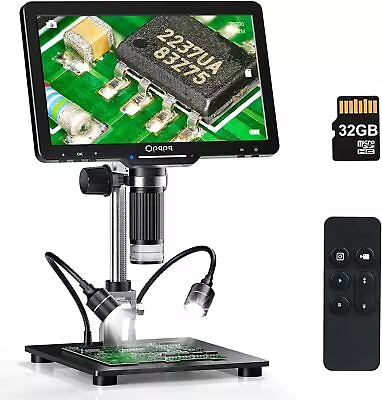 Buy Soldering Microscope Electronics Repair 10  HDMI Digital Microscope 24MP 1300X • 169$