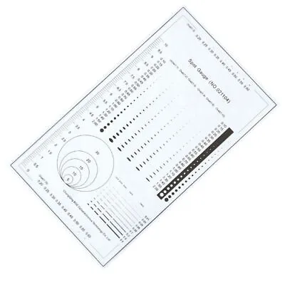Buy Spot Gauge Comparison Card Ruler Circle Diameter Line Width Thickness Micrometer • 14.39$