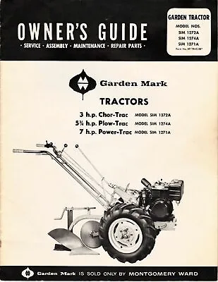 Buy Tiller Tractors Op Chor-Trac, 5¾HP Plow-Trac & 7HP Power-Trac MW Garden Mark 3HP • 6.51$