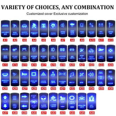 Buy Blue LED Backlit Light Rocker Switches Button For Car Offroad Truck Boat ATV Bus • 8.99$