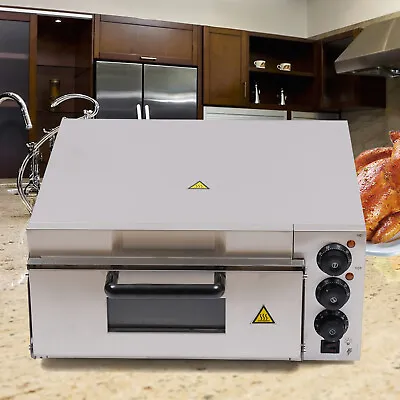 Buy Electric Pizza Oven Single Deck Commercial Stainless Steel Pizza Cooker 2000W/ • 190.03$