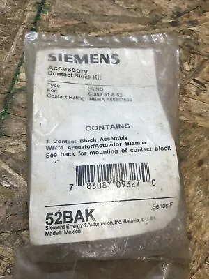 Buy FS Siemens Accessory Contact Block Kit       52BJK • 18$