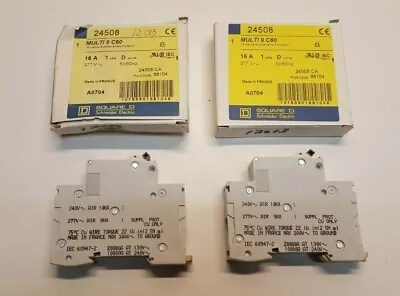 Buy Lot Of 2 SCHNEIDER ELECTRIC  MG24508, Square-D  Multi 9 C60 16A 277V Free SHIP! • 57.85$