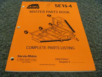 Buy Rhino SE15-4 Batwing Rotary Mower Cutter Parts Catalog Manual • 122.13$
