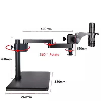 Buy 50mm Focus Holder Articulating Arm Pillar Clamp Industry Microscope Base Stand • 214.10$