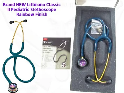 Buy Brand New 3m Littmann Classic II Pediatric Stethoscope Blue & Rainbow 28  PC6 • 99.99$
