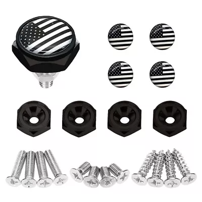 Buy  4 Sets Car Kit American Flags License Plate Screws And Bolts Excellent Texture • 12.65$