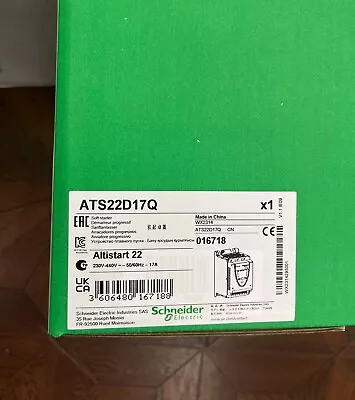 Buy ATS22D17Q 100% Brand New Original ATS22 Soft Starter, Free Shipping ATS22D17Q • 598.50$