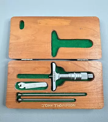 Buy Vintage Craftsman Micrometer, 0 - 3  Range, .001  Graduation W/Wood Case • 30$