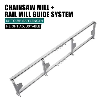 Buy 14  - 36  9ft Log Chainsaw Mill Planking And Aluminum Rail Milling Guide System • 76$
