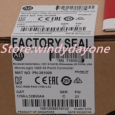 Buy New Sealed 1766-L32BWAA SER C MicroLogix 1400 32 Point Controller • 465$