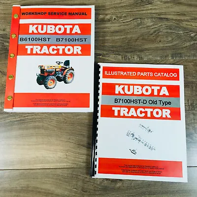 Buy Kubota B7100hst-d Old Type Tractor Service Repair Manual Parts Catalog Shop Set • 58.97$