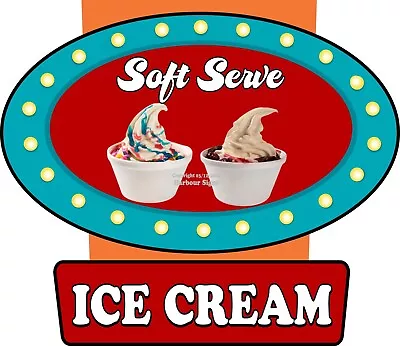 Buy Ice Cream Soft Serve DECAL Concession Food Truck Sign Sticker  Icv • 107.99$