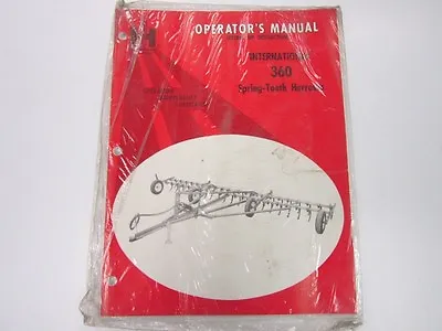 Buy International 360 Spring-Tooth Harrows Vintage Operator's Manual • 9.95$