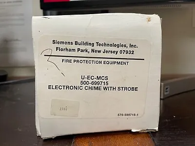 Buy *NIB* *New* Siemens U-EC-MCS Fire Alarm Chime/Strobe Wall Red • 199.95$