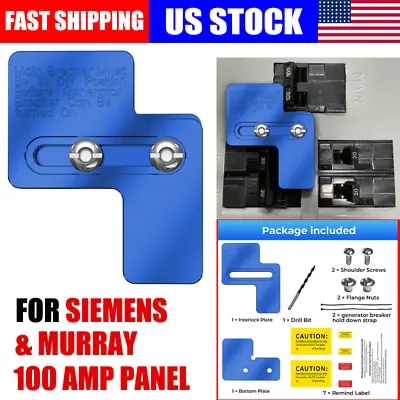 Buy Us Generator Interlock Kit For Siemens 100 Amp Panel & Murray 100 Amp Panel • 44.99$