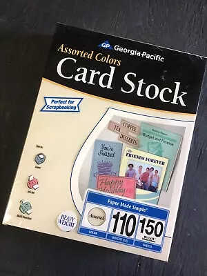 Buy Georgia Pacific 5 Assorted Color Card Stock Scrapbooking 110 Lbs. 150 Sheets • 5.99$