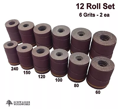 Buy Drum Sander Sanding Wraps/Rolls For SuperMax 19-38, 12 Piece Set • 89.99$
