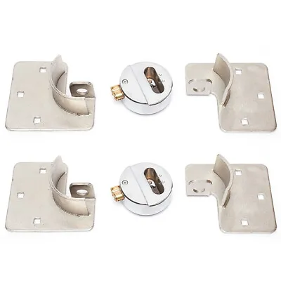 Buy 2pcs Hidden Shackle Padlock Van Garage Shed Door Round Security Hasp Locks Set • 34.65$