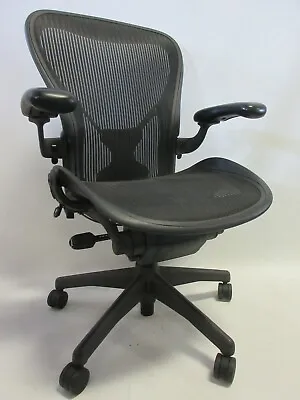 Buy Herman Miller Aeron Chair - Size C (Large) In Graphite/Black With Posture-Fit • 719.95$