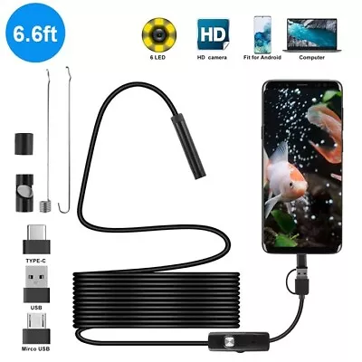 Buy Pipe Inspection Camera Endoscope Video Sewer Drain Cleaner Waterproof Snake USB • 18.99$