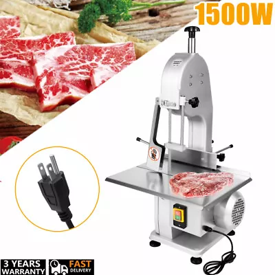 Buy 1500W Electric Meat Bone Saw Machine Commercial Frozen Meat Cutting Band Cutter • 327$