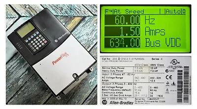 Buy Allen-Bradley PowerFlex 70 10 HP 20AD014A3AYNANNN 480 VAC FRN 2.008 Tested Good  • 799$