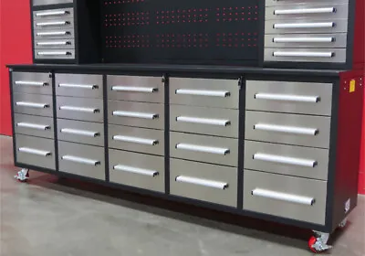 Buy Work Bench Cabinet 10' Storage Cabinet Workbench 30 Drawers Steelman  • 6,600$