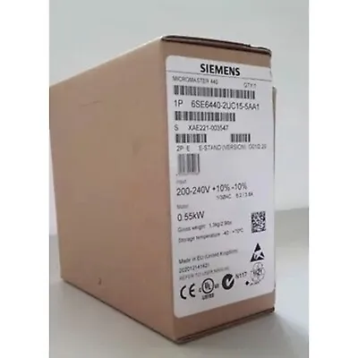 Buy New Siemens 6SE6440-2UC15-5AA1 6SE64402UC155AA1 MICROMASTER440 Without Filter • 352.87$
