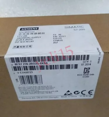 Buy 1PC New SIEMENS 6ES7216-2BD23-0XB0 In Box 6ES7 216-2BD23-0XB0 • 259.75$
