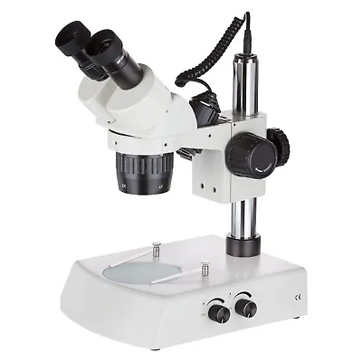 Buy AmScope 20X-40X Super Widefield Stereo Microscope With Top & Bottom Lights • 277.99$