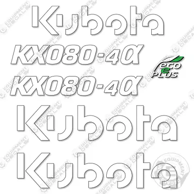 Buy Fits Kubota KX080-4A Mini Excavator Replacement Decals • 99.95$