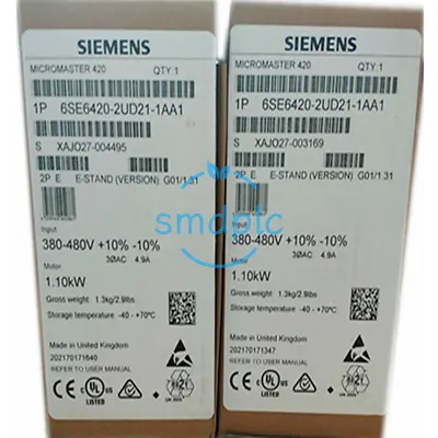 Buy New Siemens MICROMASTER 420 6SE6420-2UD21-1AA1 6SE6 420-2UD21-1AA1 GN • 522.49$
