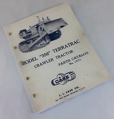 Buy J I Case Model 356 Terratrac Crawler Tractor Track Dozer Parts Catalog Manual • 18.87$