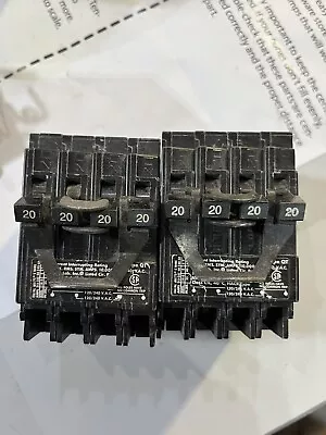 Buy Siemens Q22020CT Two 1P 20A One 2P 20A Quad Circuit Breaker USED TESTED • 14.99$