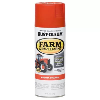 Buy Rust-Oleum 280142 Kubota Orange Farm & Implement Spray Paint 12 Oz. (Pack Of 6) • 62.72$
