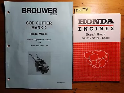 Buy Brouwer Mark 2 MK213 Sod Cutter Operator & Parts Manual 401290 8/96 + Honda • 25$