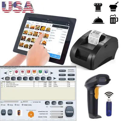 Buy Bundle Tablet 10'' Entry Level POS Point Of Sale System Combo Kit Retail Store  • 389$