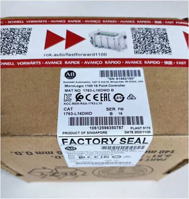 Buy Allen-Bradley 1763-L16DWD MicroLogix 1100 16 Point Controller Factory Sealed • 1,265$