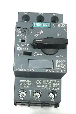 Buy Siemens Sirius 3RV2021-4DA10 Circuit Breaker G/181026 *E02* 3Phase 3 Pole • 34.98$
