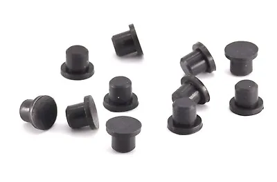 Buy 5/16” Rubber Hole Plugs  Black  Push In Stem Bumper  1/2  OD  12 Per Package • 12.50$