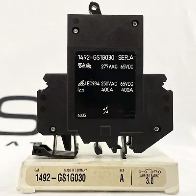 Buy Allen Bradley 1492-GS1G030 Circuit Breaker SER A 3A 277VAC 65VDC • 7.64$