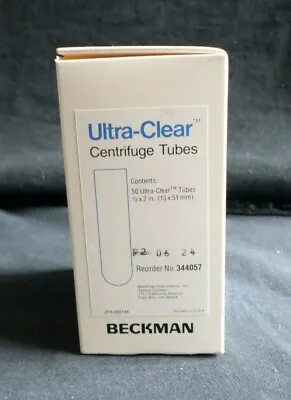 Buy (50) Beckman Coulter 13 X 51mm Ultra Clear 5mL Centrifuge Tubes, 344057 • 89.99$
