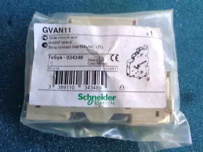 Buy New In Sealed Package SCHNEIDER ELECTRIC GVAN11 AUXILIARY CONTACT TeSys 034348 • 14.99$