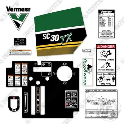 Buy Fits Vermeer SC30TX Stump Grinder Decal Kit - 7 YEAR OUTDOOR 3M VINYL! • 124.95$