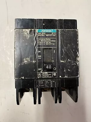 Buy Siemens BQD340 3 Pole 40Amp, 480V Circuit Breaker - Black • 65$