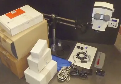 Buy Zeiss Discovery.V12 Trinocular Microscope W/ LED Light Source And Boom Stand • 4,000$