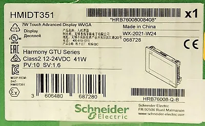 Buy New Sealed Schneider Electric HMIDT351 Harmony GTU Advanced Panel, 7-in W, Touch • 712$