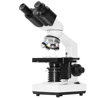 Buy 40X-2500X Binocular Compound Microscope WF10X WF25X Double Layer Stage • 170.05$